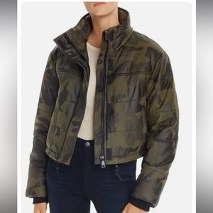 Bagatelle Coated Olive Camo Warm Puffer Jacket Size medium
